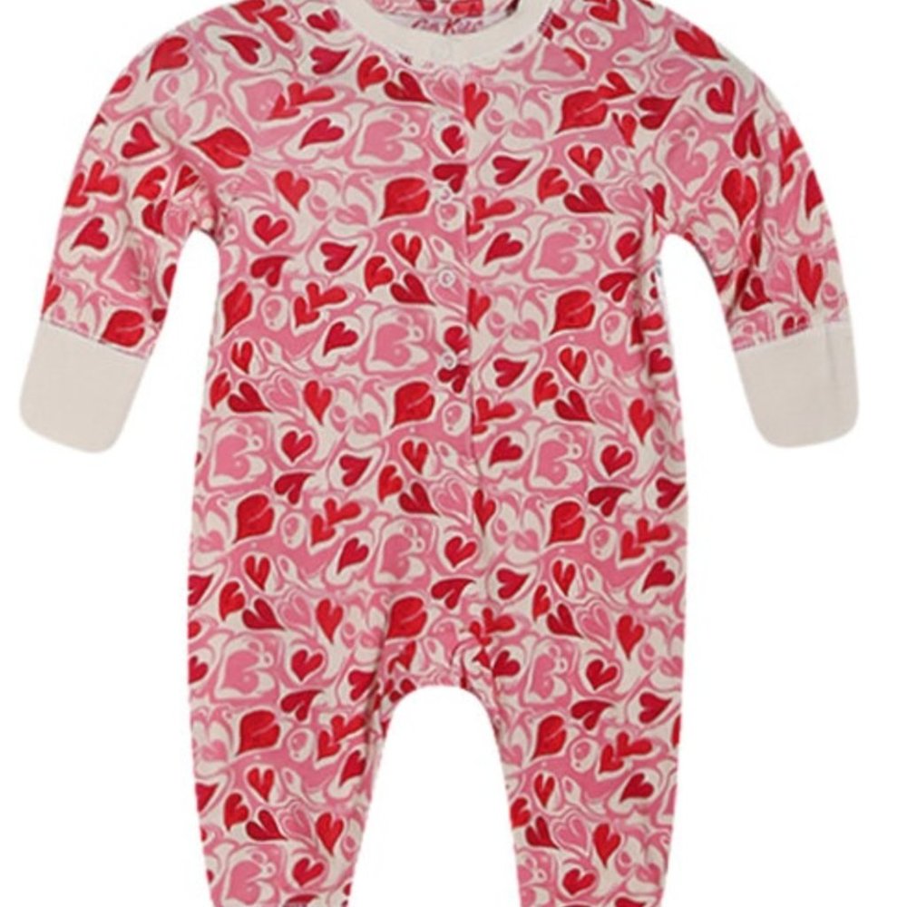 Cath Kidston Valentine's "Marble Hearts" Sleepsuit NWT